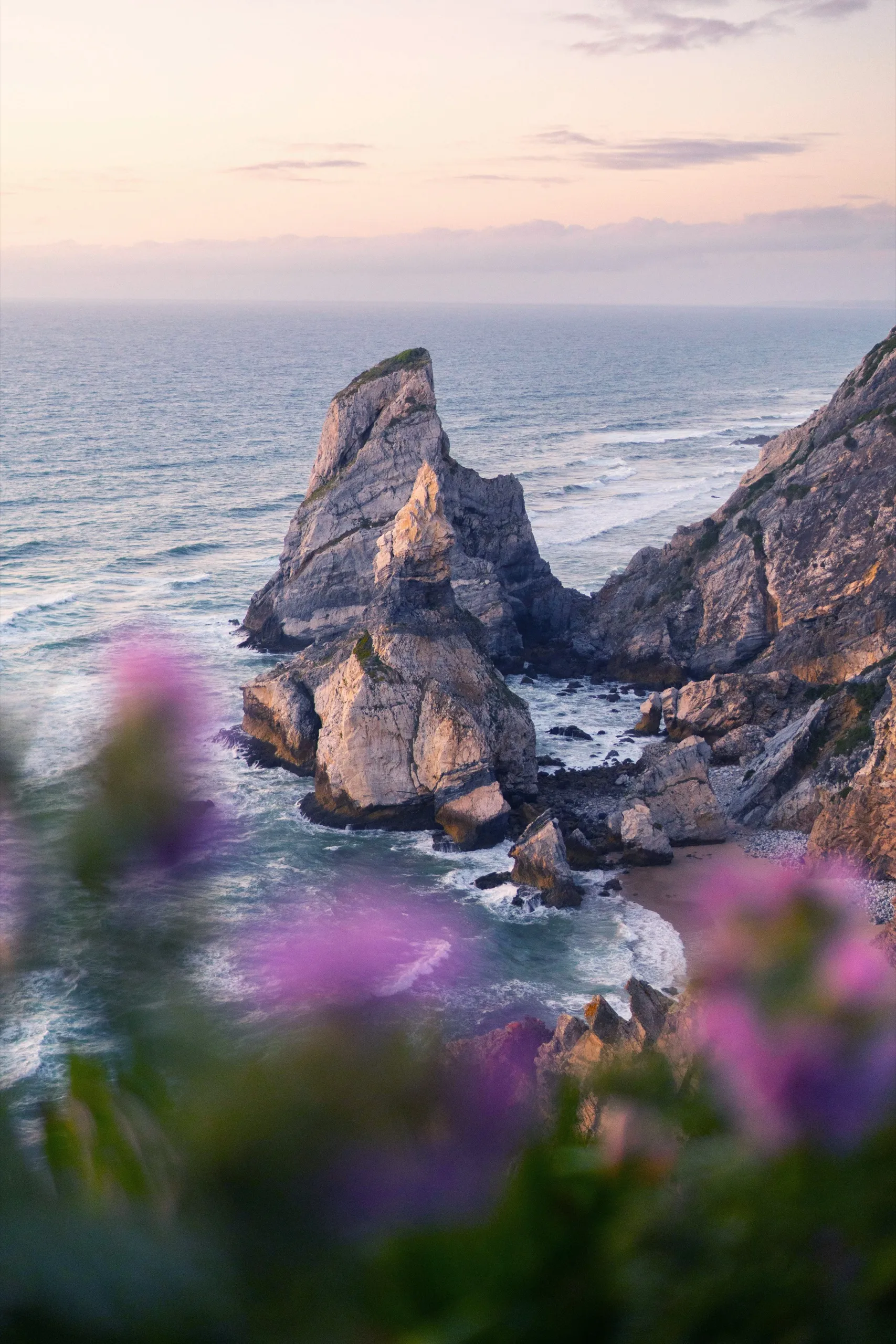 Dramatic ocean cliffs landscape